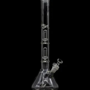LA Pipes Single or Double Showerhead Perc Beaker Bong