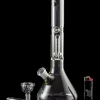 bong_001_02 LA Pipes Single or Double Showerhead Perc Beaker Bong