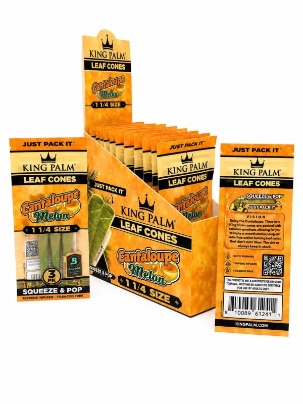 WhatsApp Image 2026-07-16 at 3.59.46 PM King Palm Leaf Cones Cantaloupe Melon 11/4 Size