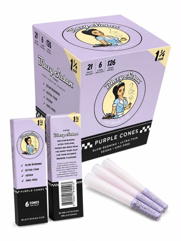 WhatsApp Image 2026-07-18 at 2.41.10 PM Blazy Susan Purple Pre-Rolled Cones 1¼
