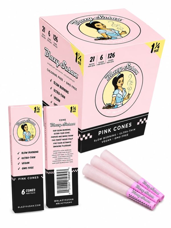 WhatsApp Image 2026-07-18 at 2.46.29 PM Blazy Susan Pink Pre-Rolled Cones 1¼
