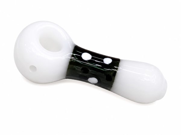 WhatsApp Image 2026-07-18 at 9.25.24 PM Pipa de Vidrio Blanca con Detalles Negros