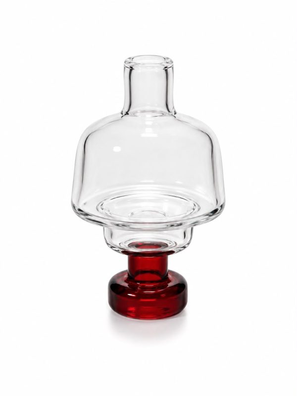 Carb Cap de Vidrio Transparente con Base de Color