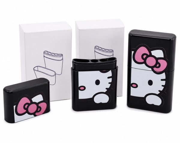 Estuche Hermético Hello Kitty para 3 Conos y 1 Encendedor