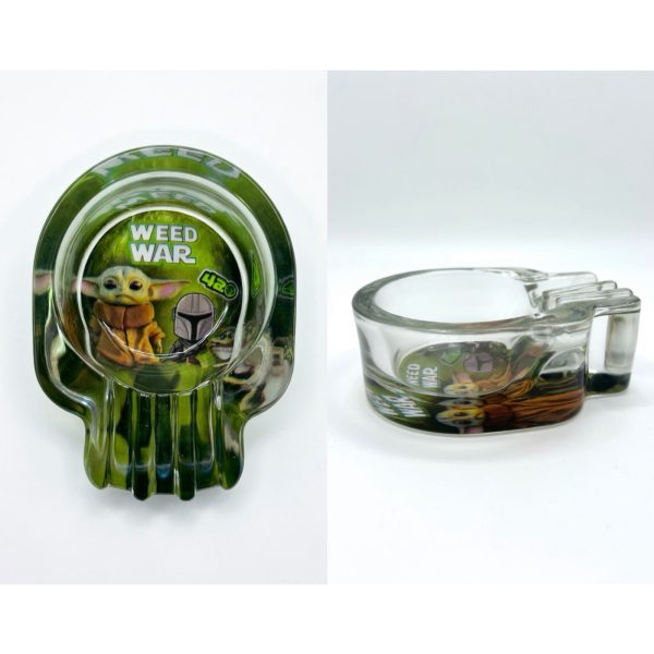 WhatsApp Image 2026-07-20 at 6.08.55 PM Cenicero de Vidrio Weed War – Diseño Calavera Baby Yoda