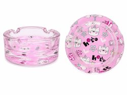 WhatsApp Image 2026-07-20 at 6.19.30 PM Cenicero de Vidrio Decorativo – Diseño Hello Cat Rosa