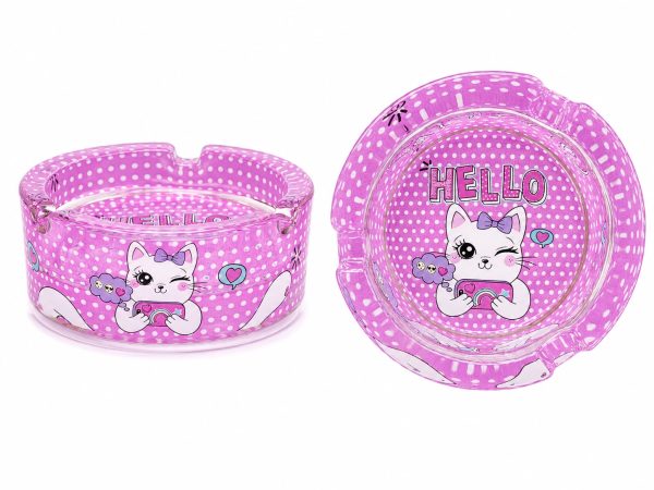 WhatsApp Image 2026-07-20 at 6.27.42 PM Cenicero de Vidrio Decorativo “HELLO” – Diseño de Gatita Rosa