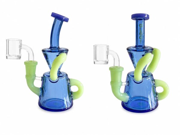 Bong de Vidrio para Concentrados – Diseño Compacto Bicolor