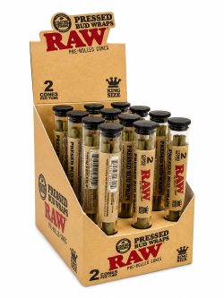 RAW Pressed Bud Wraps Pre-Rolled Cones King Size