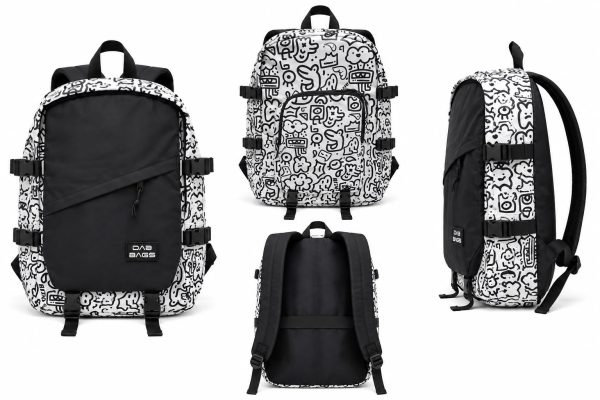 Mochila DAB BAGS – Diseño Blanco y Negro