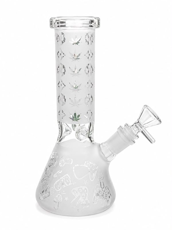 Bong de Vidrio Frosted con Diseños 🍃✨