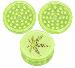 Grinder Fosforescente Verde Neón – Diseño Psicodélico 🌈✨