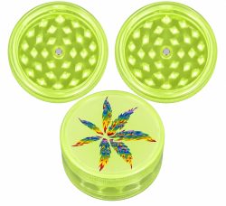 Grinder Fosforescente Verde Neón – Diseño Psicodélico 🌈✨