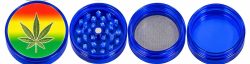 Grinder Acrílico Azul de 4 Piezas – Diseño Rasta 🌿💙