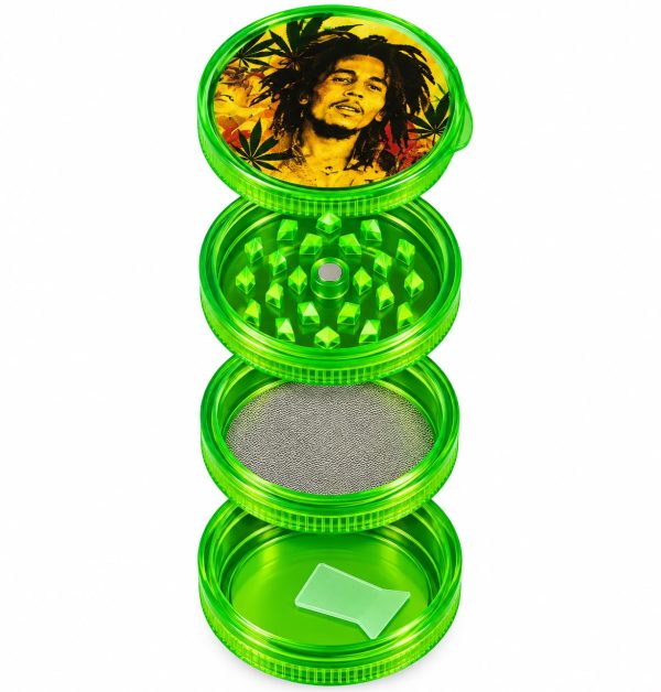 Grinder 4 Partes Verde – Diseño Bob Marley