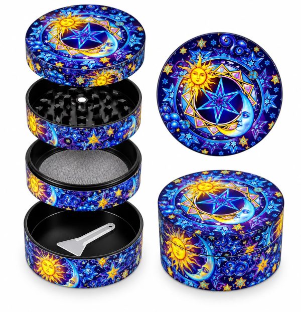 Grinder 4 Piezas – Diseño Sol & Luna 🌙☀️