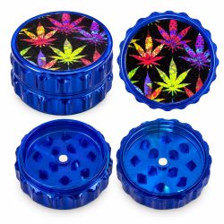 WhatsApp Image 2026-09-22 at 4.58.29 PM 💙 Grinder Metálico Azul con Diseño de Hojas
