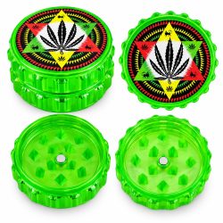 Grinder Acrílico Neón Verde – Diseño Multicolor 🍃
