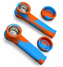 Pipa de Silicona – Azul & Naranja