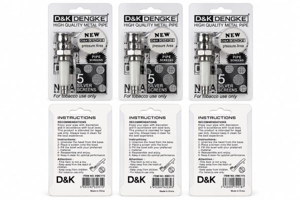 Pipa Metálica D&K DENGKE – Kit con 5 Mallas