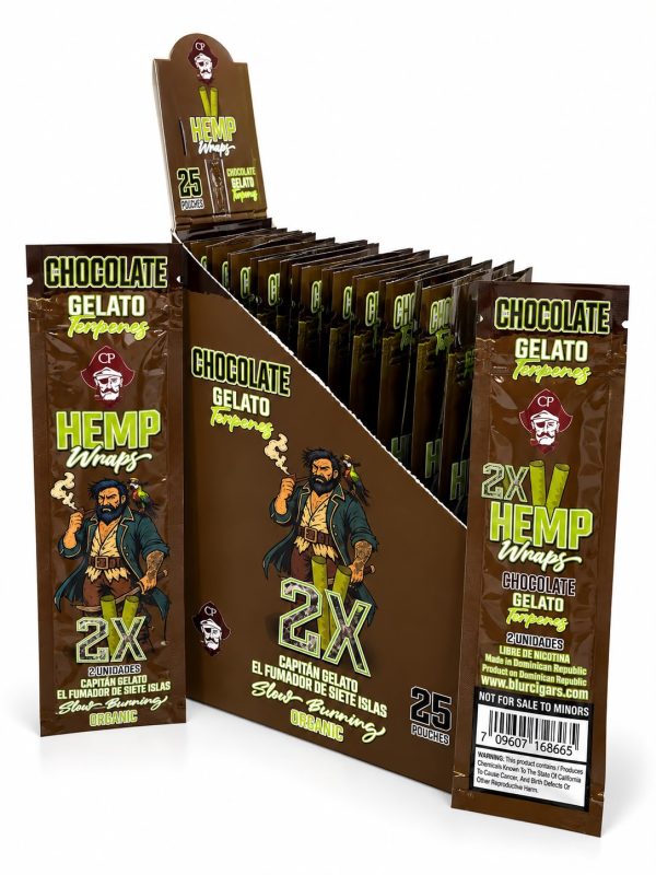 Hemp Wraps Chocolate Gelato – Terpene Infused 🍫