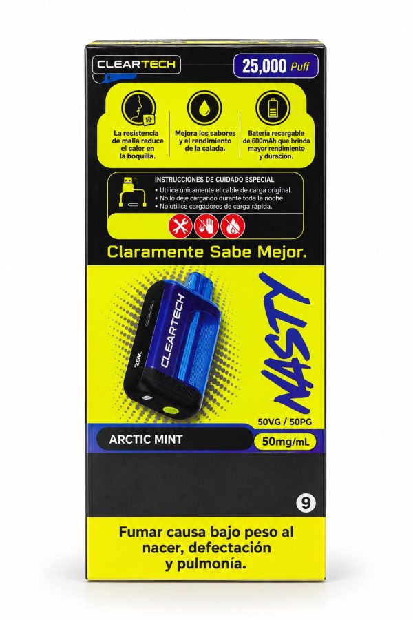 WhatsApp Image 2026-10-13 at 4.27.09 PM Vape CLEARTECH / NASTY 25.000 Puffs – Arctic Mint