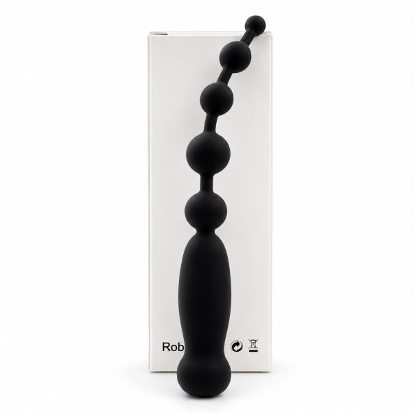 Bolas Anales de Silicona Negra con Mango de Extracción 🖤