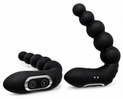 Masajeador Anal Vibratorio Recargable Negro 🖤