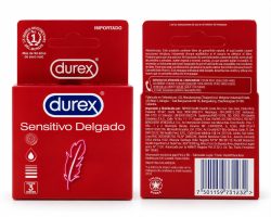 Durex Sensitivo Delgado – Paquete de 3 condones