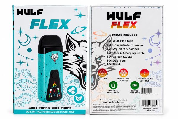 WULF FLEX Turquesa – Vaporizador Dual 🐺🩵