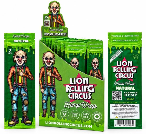 WhatsApp Image 2026-10-16 at 5.04.58 PM Lion Rolling Circus Natural – Hemp Wraps 🌿🤡