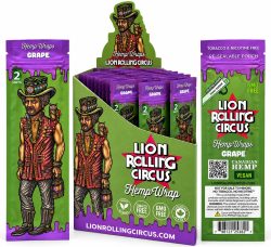 WhatsApp Image 2026-10-16 at 5.37.00 PM Lion Rolling Circus Grape – Hemp Wraps 🍇🌿