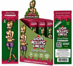 WhatsApp Image 2026-10-16 at 5.42.17 PM Lion Rolling Circus Strawberry – Hemp Wraps 🍓🌿