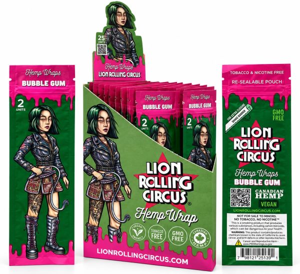 WhatsApp Image 2026-10-16 at 5.47.00 PM Lion Rolling Circus Hemp Wraps Bubble Gum 🍬