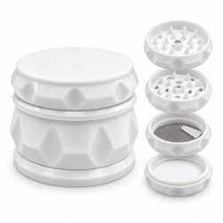 Grinder de 4 piezas blanco perlado