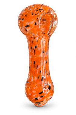 Pipa de Vidrio Naranja con Diseño Marmoleado – Robleto