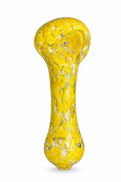 Pipa de Vidrio Amarilla con Diseño Marmoleado – Robleto