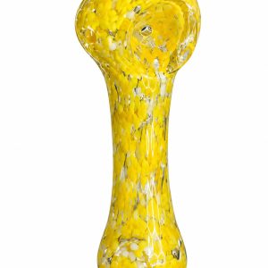 Pipa de Vidrio Amarilla con Diseño Marmoleado – Robleto